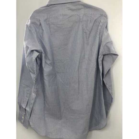 Emma Willis Men's Cotton Purple/White Striped Button Down Shirt sz 18/26 - Picture 2 of 3